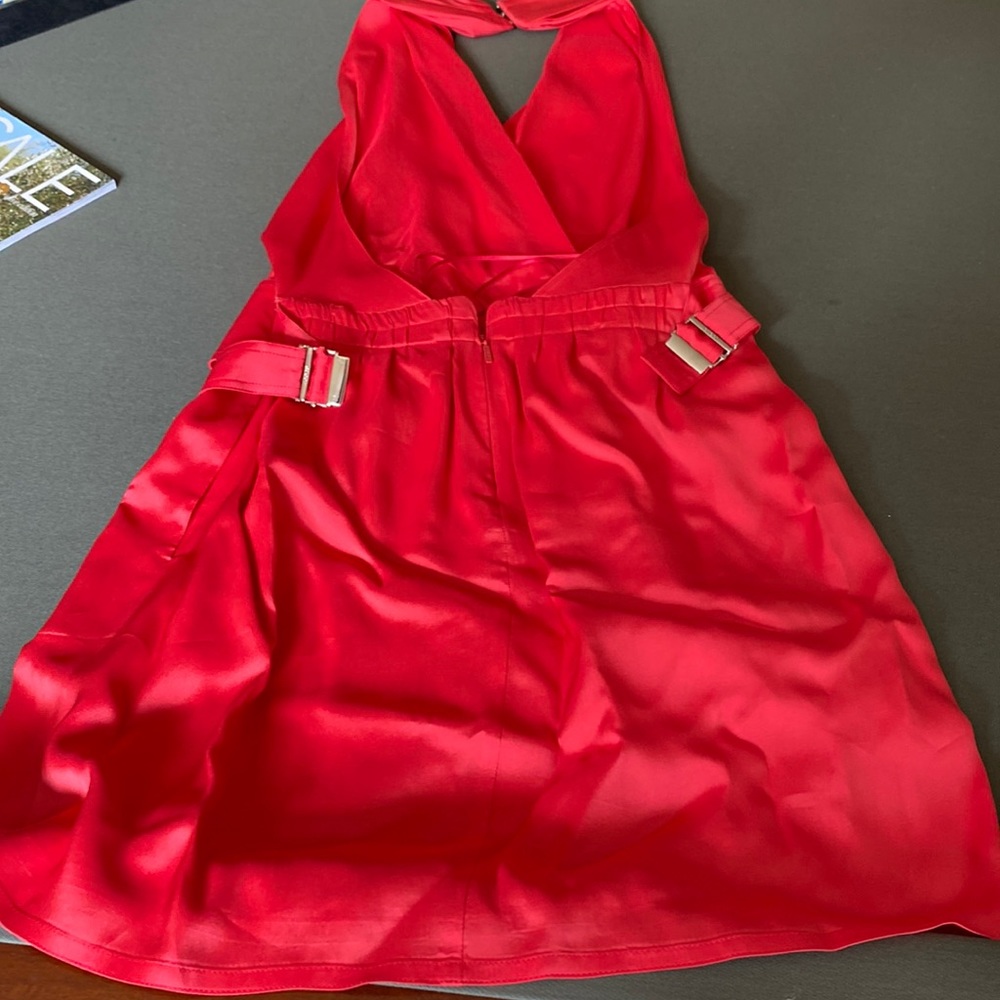 Gucci vintage Red Silk Halter dress fully lined 100% silk